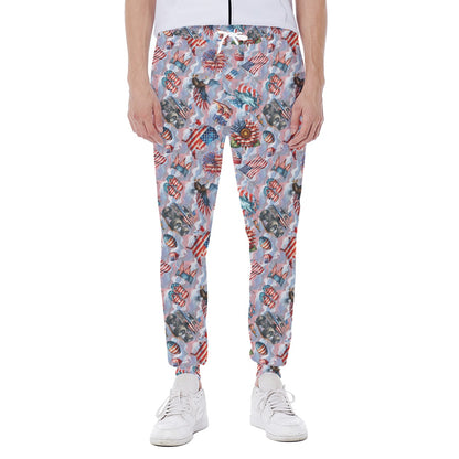 8 Patriotic Designs, Men’s Sweatpants w/ Back Pocket