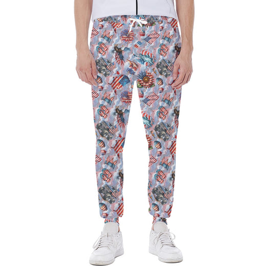 8 Patriotic Designs, Men’s Sweatpants w/ Back Pocket
