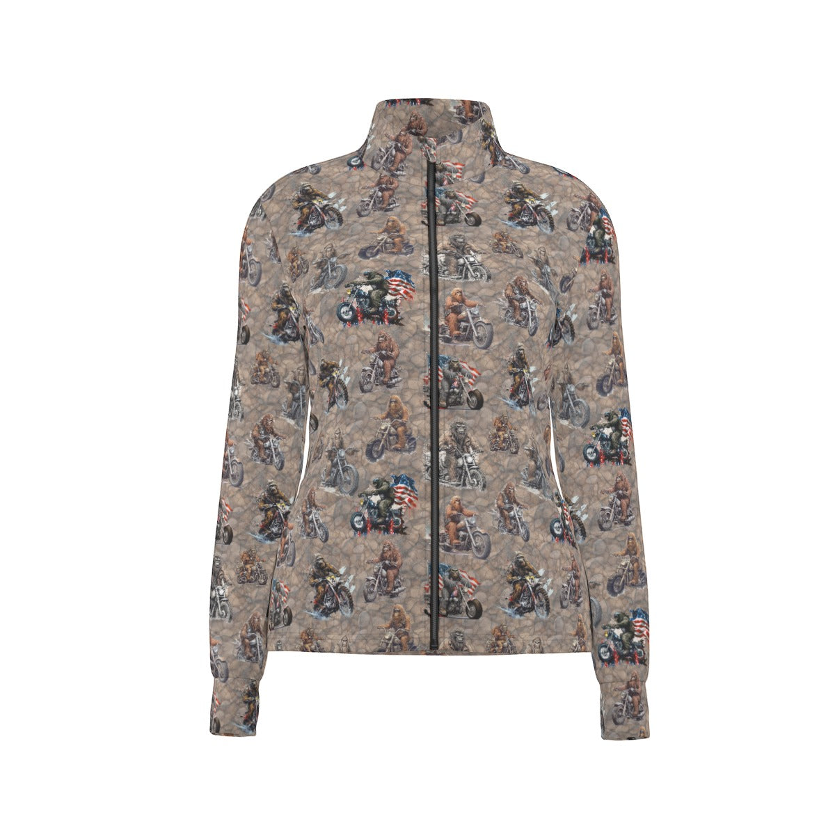 10 Bigfoot / Sasquatch Designs, Women’s Long Sleeve Thumbhole Jacket