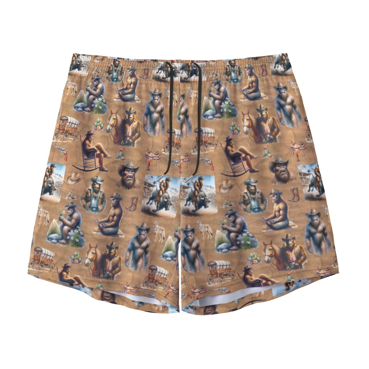 10 Bigfoot / Sasquatch Designs, Men’s Sports, Pocketed Shorts