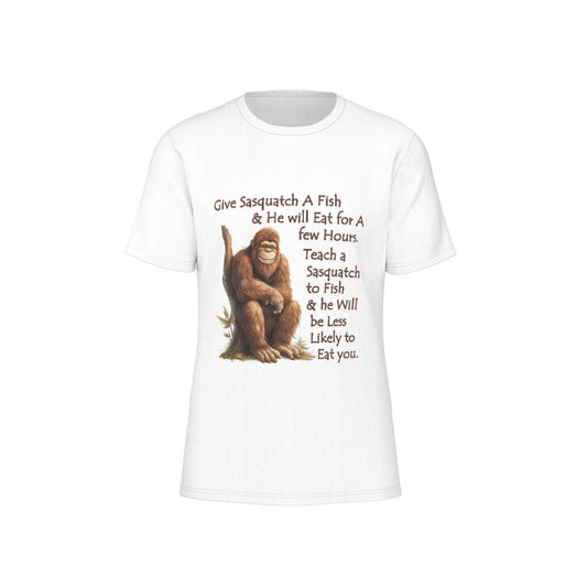 Bigfoot / Sasquatch, "Give a Sasquatch..", Unisex Short Sleeve O-Neck Cotton T Shirt