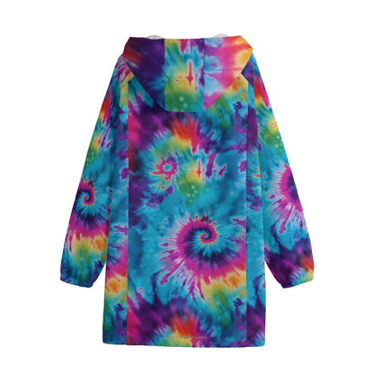 10 Tie Dye Designs, Adult Windbreaker Long Jacket