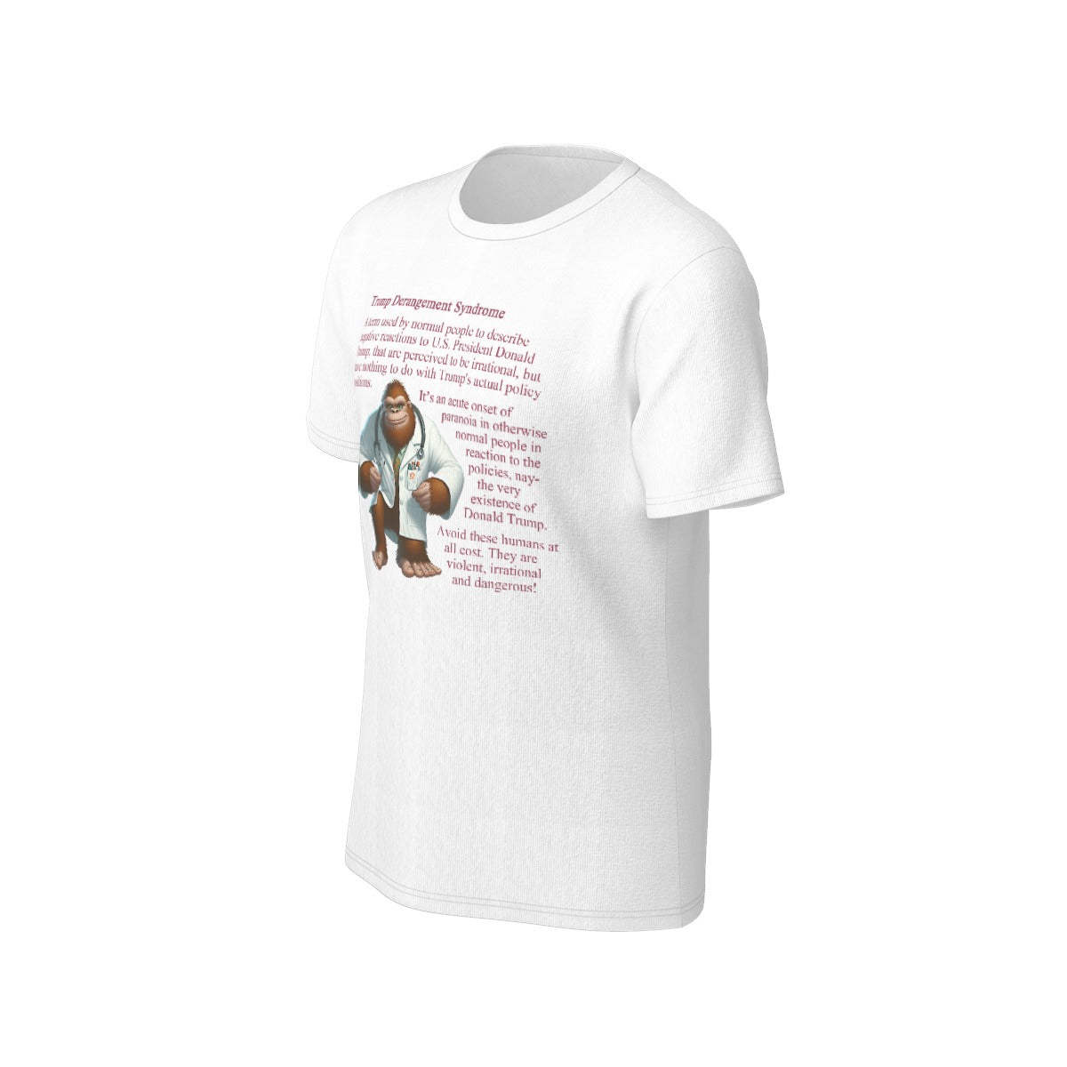 Bigfoot / Sasquatch "Trump Derangement...", Unisex Short Sleeve O-Neck Cotton T Shirt