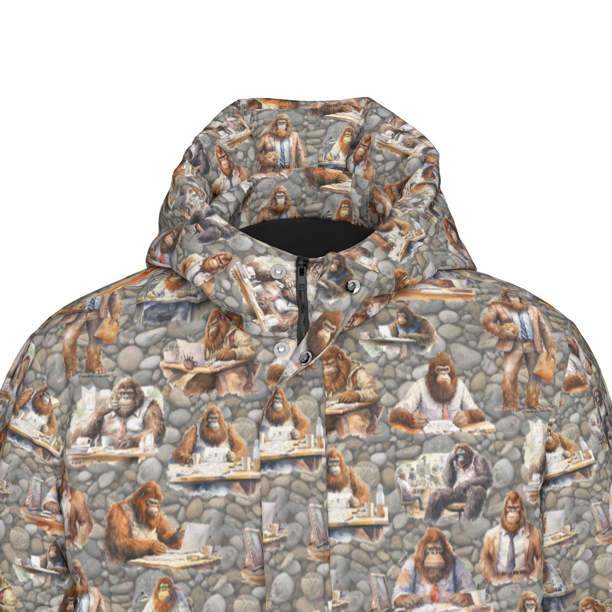 10 Bigfoot / Sasquatch Designs, Long Down Jacket / Coat