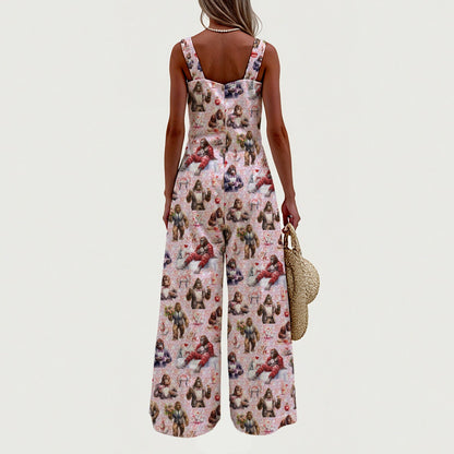 10 Bigfoot / Sasquatch Designs, Women’s Wide Leg Jumpsuit