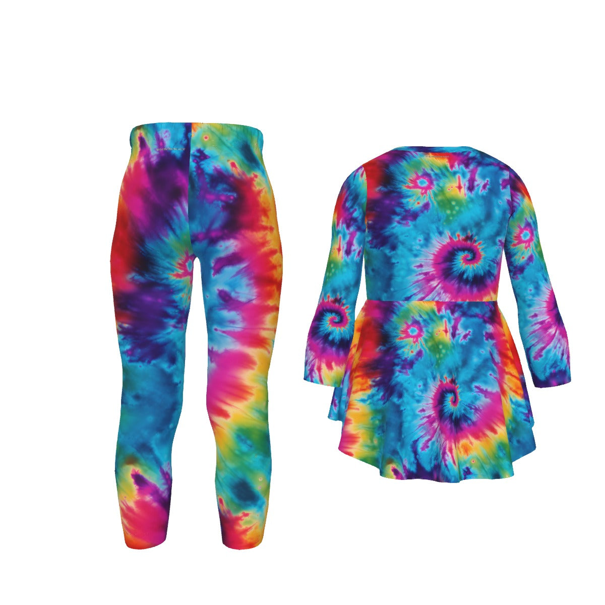 19 Tie Dye Designs, Girl’s 2 Piece Casual Suit