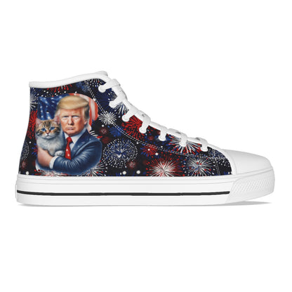 Donald Trump Cat & Dog, Kids Canvas Sneaker, Tennis Shoes