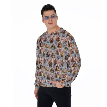 20 Bigfoot Sasquatch Designs, Men’s Polyester Thickened Sweater