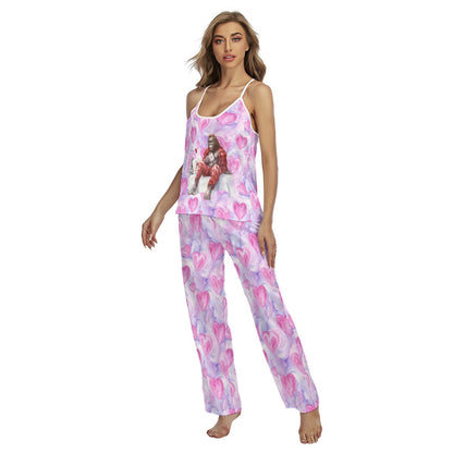 Bigfoot Valentine, Sasquatch Love, Womens Cami Pajamas Set