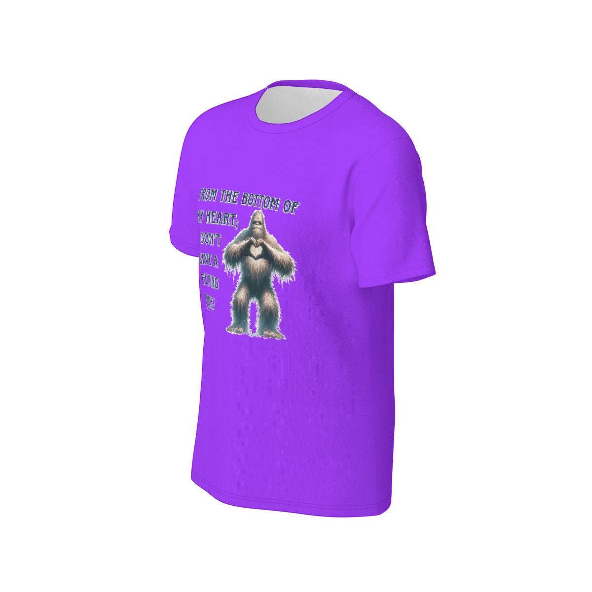 Bigfoot / Sasquatch "From the bottom of my heart..", Unisex Short Sleeve O-Neck Cotton T Shirt