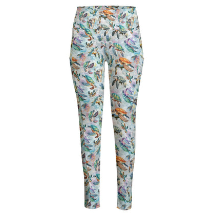 10 Animal Designs, Women’s High Waist Leggings w/ Pocket