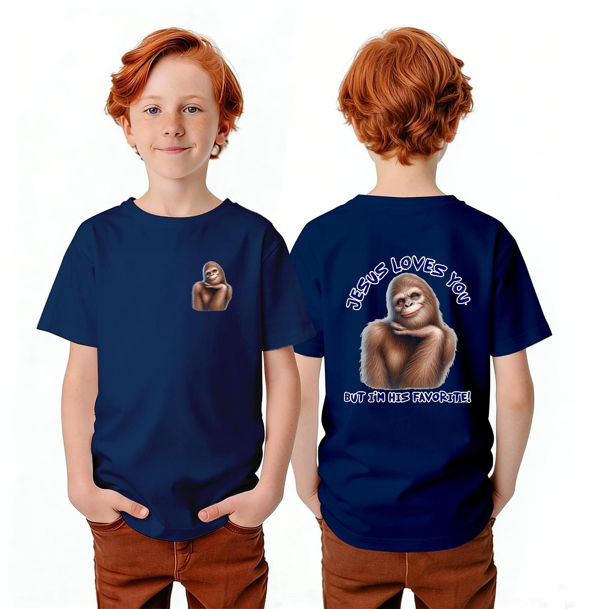 Bigfoot Sasquatch Designs, Kid’s Double Sided Gildan 5000B T Shirt