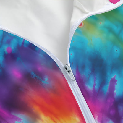 10 Tie Dye Designs, Adult Windbreaker Long Jacket