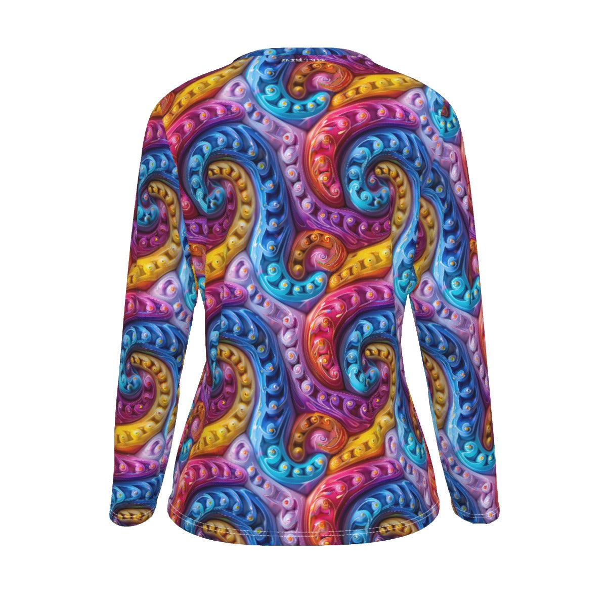 Rainbow Swirl, Women’s Oversized Cotton Tee Shirt