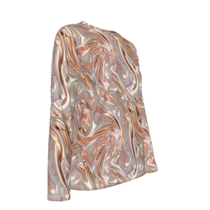 Shimmery Gold, Women’s Oversized Cotton Tee Shirt