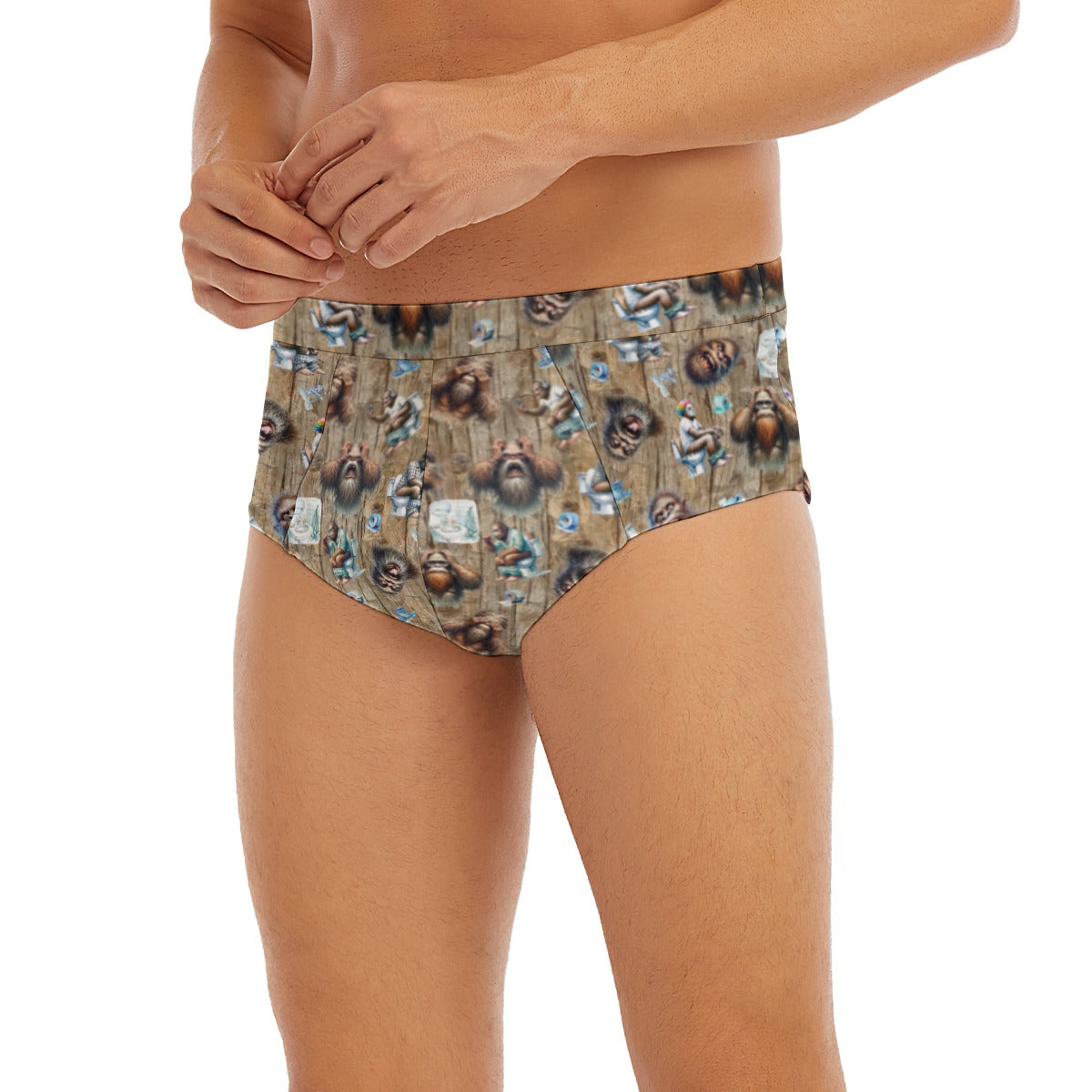 10 Bigfoot / Sasquatch Designs, Men’s Polyester Triangle, Low Rise Underwear