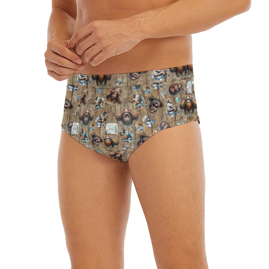 10 Bigfoot / Sasquatch Designs, Men’s Polyester Triangle, Low Rise Underwear