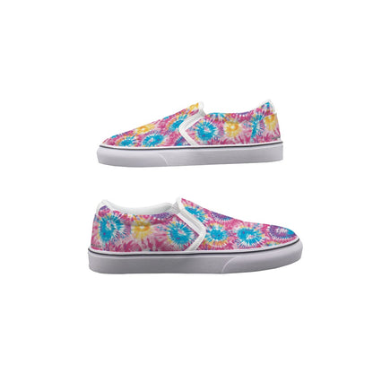 Tie Dye Designs, Women's Slip On Sneakers