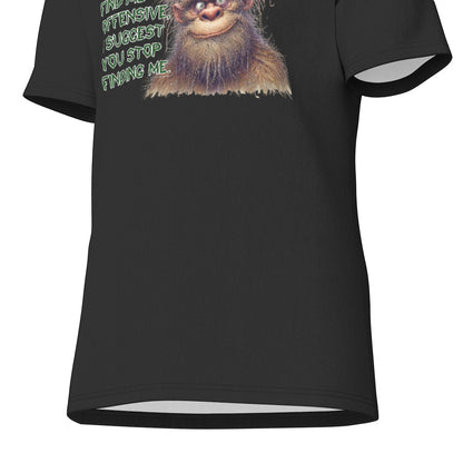 Bigfoot / Sasquatch "If you find me...", Unisex Short Sleeve O-Neck Cotton T Shirt