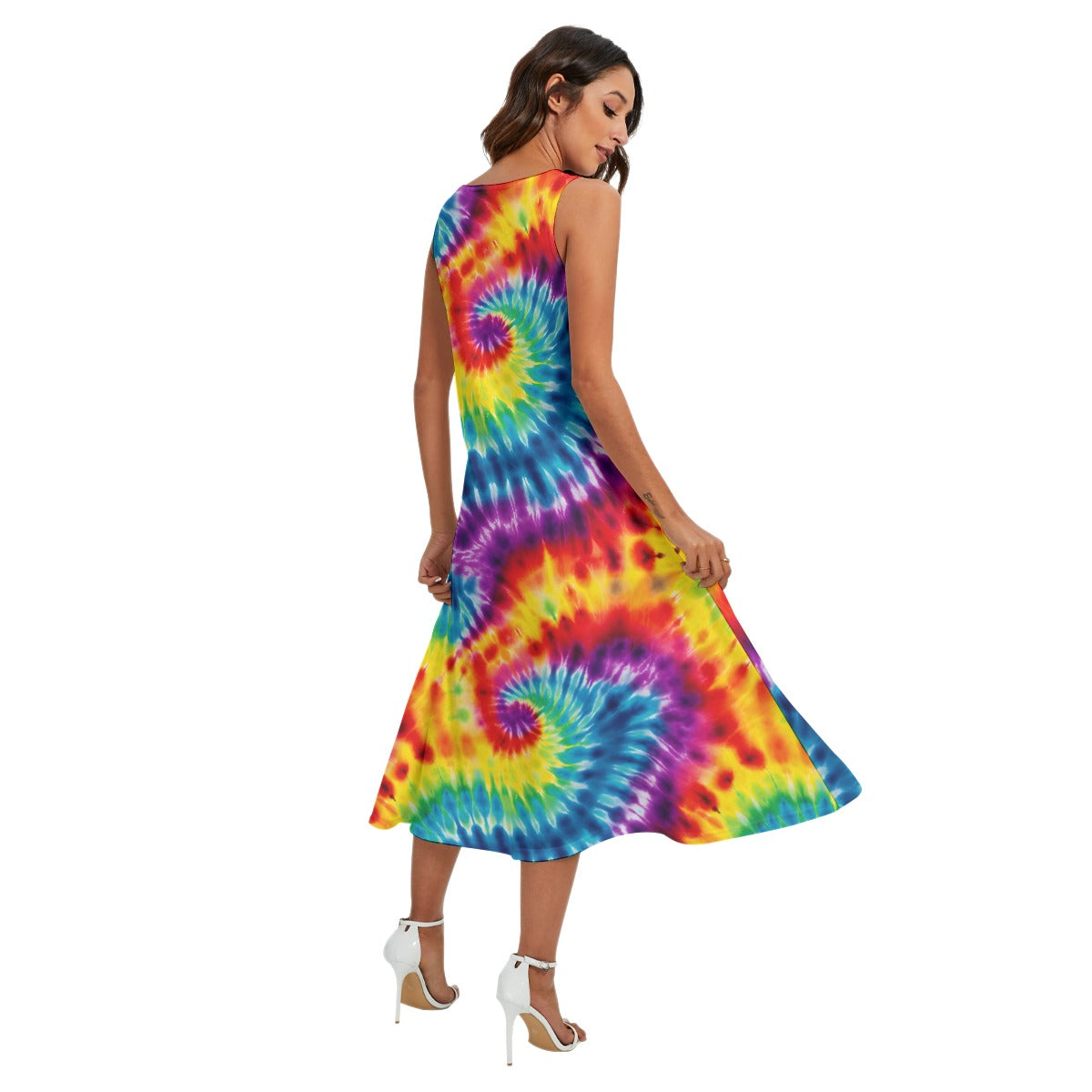 Hippie Sasquatch / Bigfoot, Women’s Sleeveless Dress With Diagonal Pockets