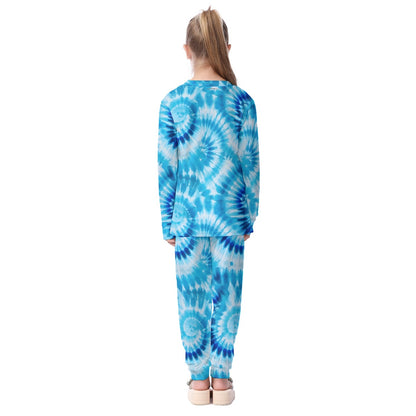 19 Tie Dye Designs Long Kid's Pajamas Set