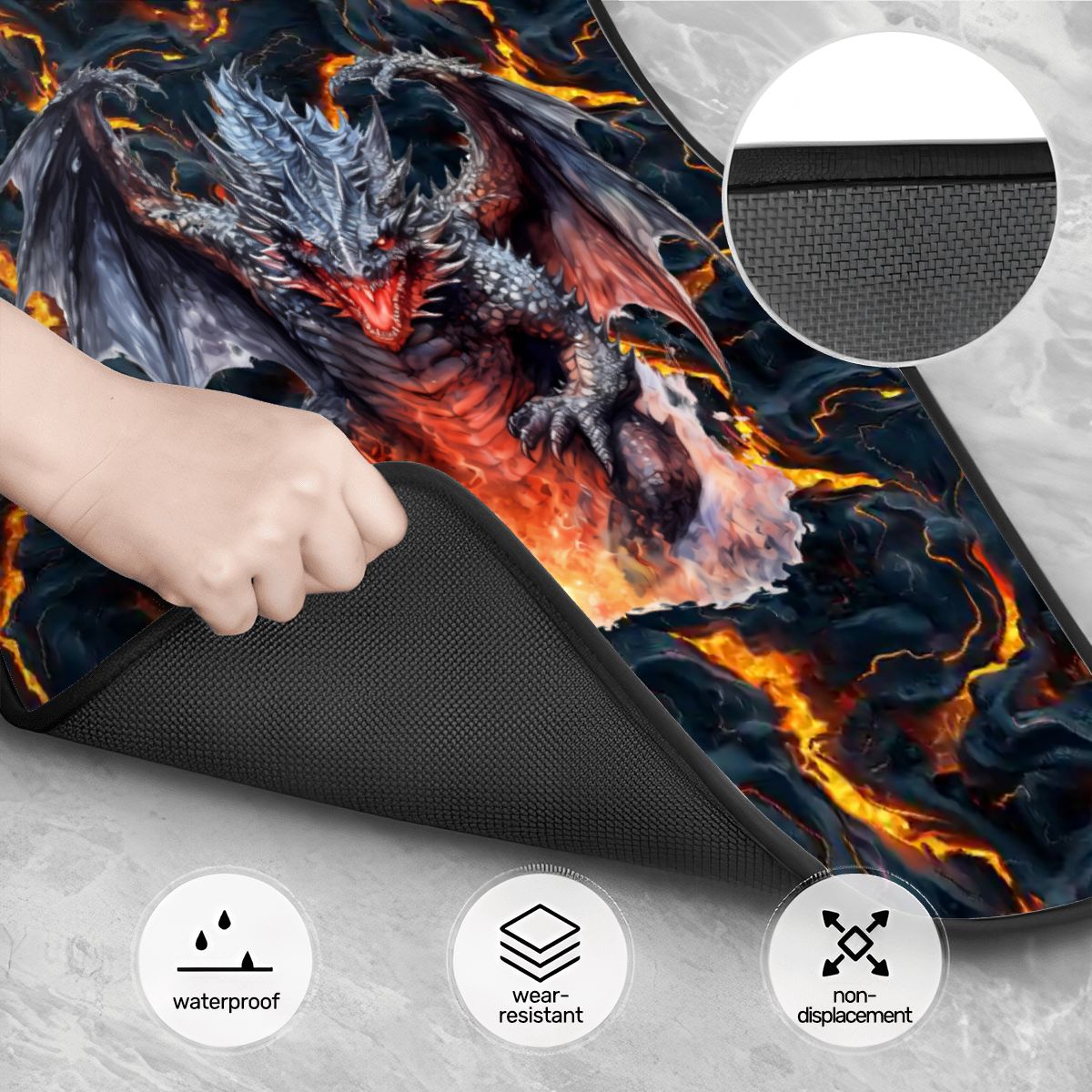 Fire Dragon, 4 Piece Auto Floor Mats