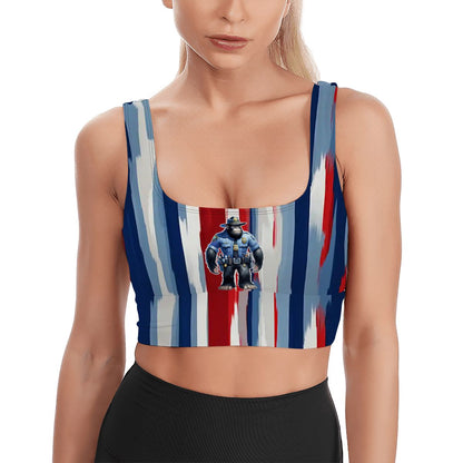 Bigfoot Police, Sasquatch Cop, Traditional Sports Bra, Yoga Top