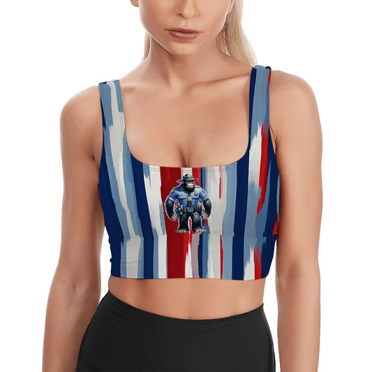 Bigfoot Police, Sasquatch Cop, Traditional Sports Bra, Yoga Top