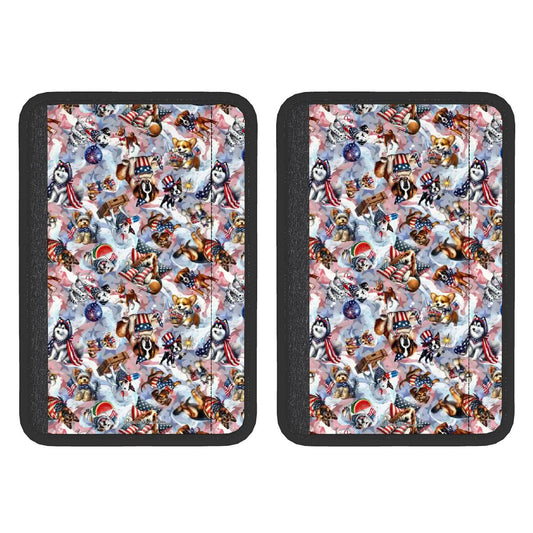8 Patriot Designs, Seat Belt Cover Pad For Adults 2 Pcs