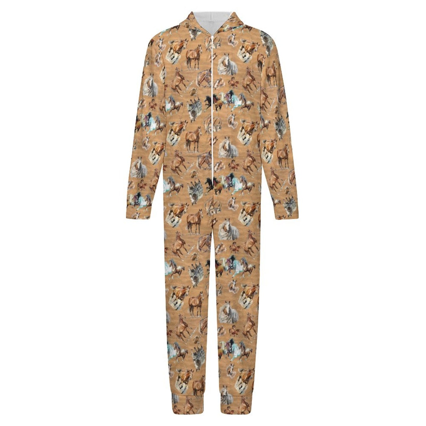 10 animal Designs, Youth Flannel Footless Zip up Pajama Jumpsuit