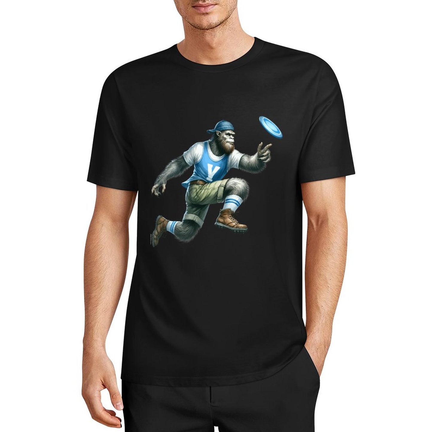 DTF 160gsm Cotton Men's Short Sleeve T-shirt (Front Printing)