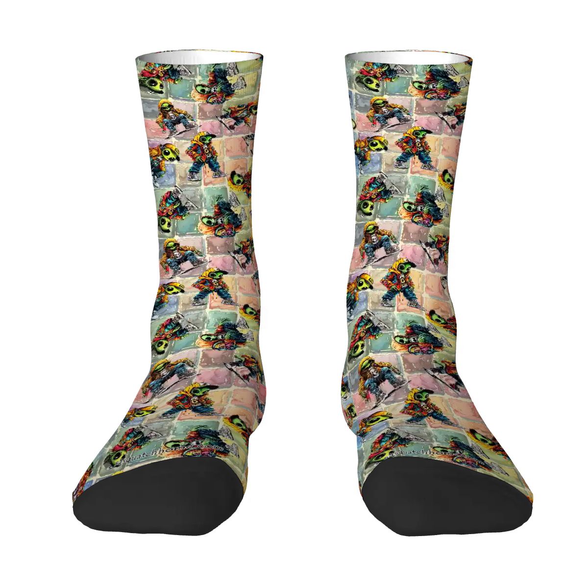 20 Bigfoot / Sasquatch Designs, Polyester Crew Socks