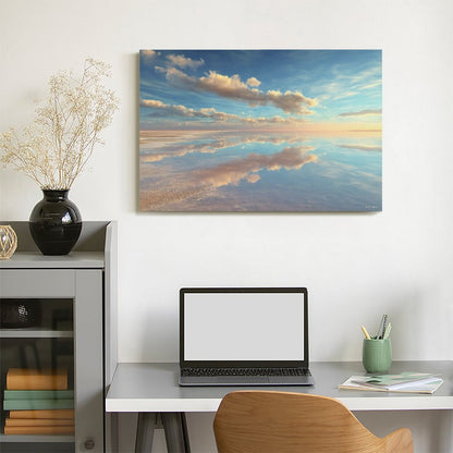 Watery Skies, Vintage Framed Canvas Art - 2 Sizes – Made in the USA