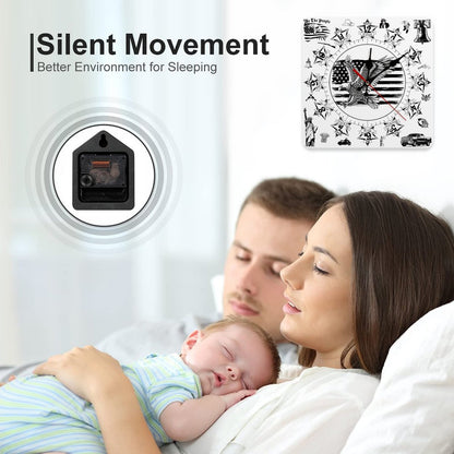 Patriotic Square Wall Clock
