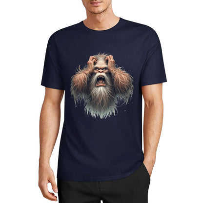 Bigfoot - Sasquatch Frustrated Short Sleeve Cotton T-Shirt