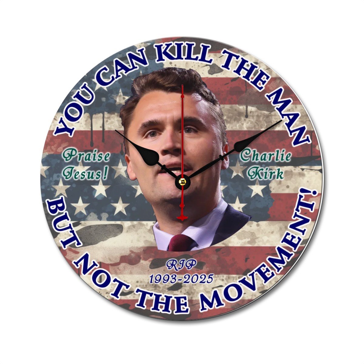 Charlie Kirk Memorial, Wooden Wall Clock