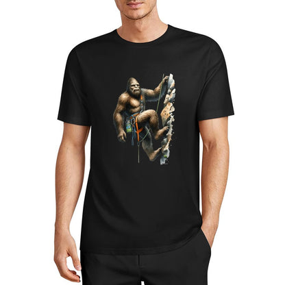 Bigfoot - Sasquatch Rock Climber Short Sleeve Cotton T-Shirt