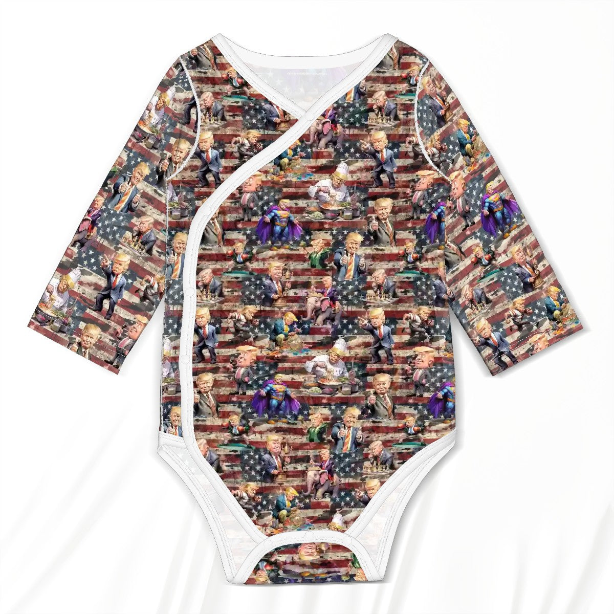 Donald Trump, Maga 20 Designs Long Sleeved Baby Onesies