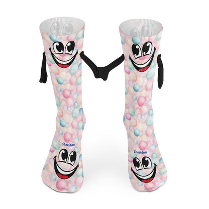 Magnetic Holding Hands Funny Socks – PERSONALIZE FREE