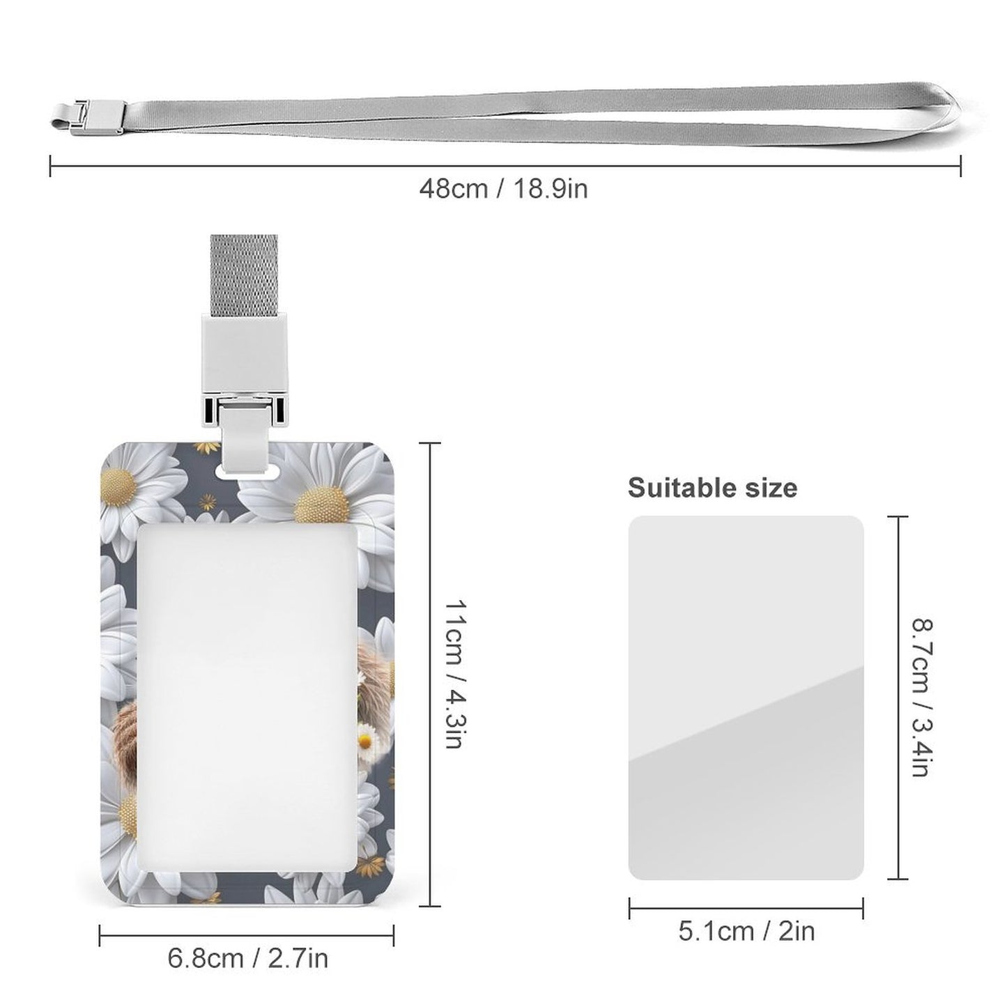 Sasquatch "Smell the Flowers" Vertical ID Badge Holder