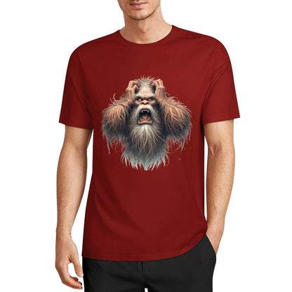 Bigfoot - Sasquatch Frustrated Short Sleeve Cotton T-Shirt