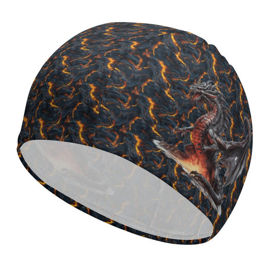 Fire Dragon, Adult Swimming Cap