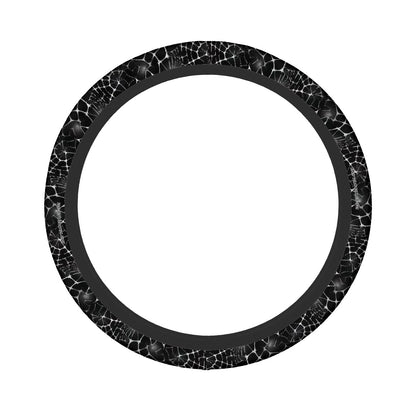 Spider Webs, Rugged Auto Steering Wheel Cover - 15"