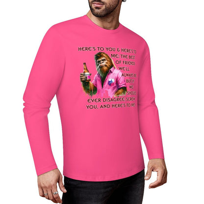 Bigfoot - Sasquatch "Here's To You..",  Cotton Unisex Long Sleeve T-shirt