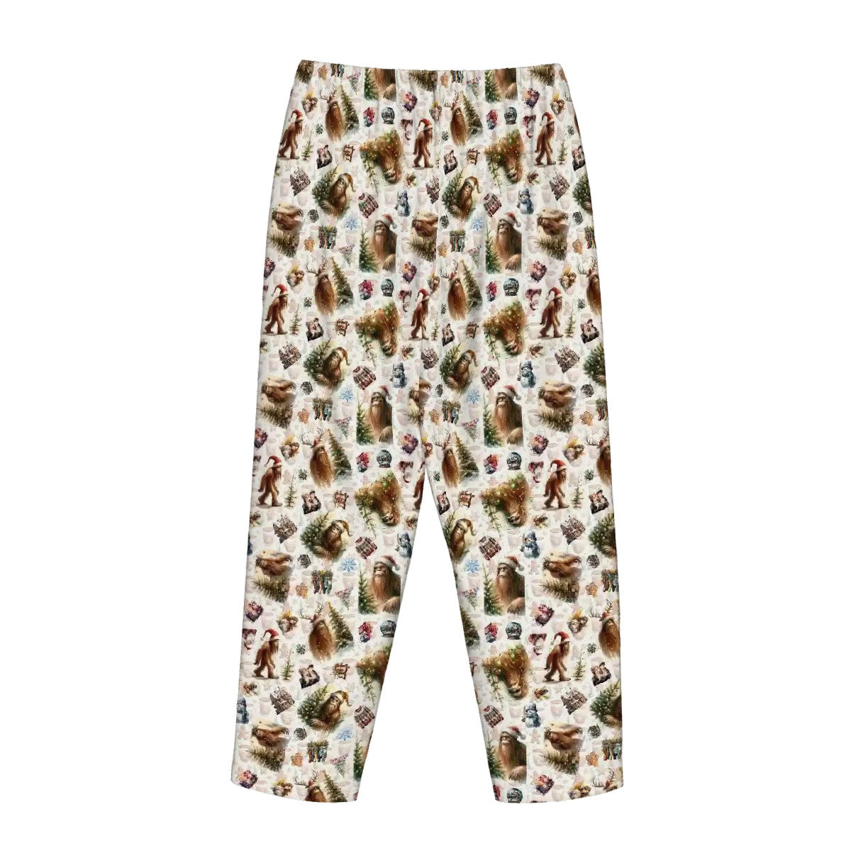 Christmas Sasquatch - Womens Pajama Pants Sasquatch Bigfoot Christmas