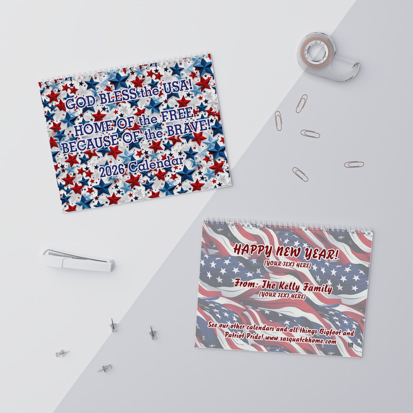American Pride 2026 8 x 11 inches Calendar, Home Decor, Gift for Holidays, Office Organization
