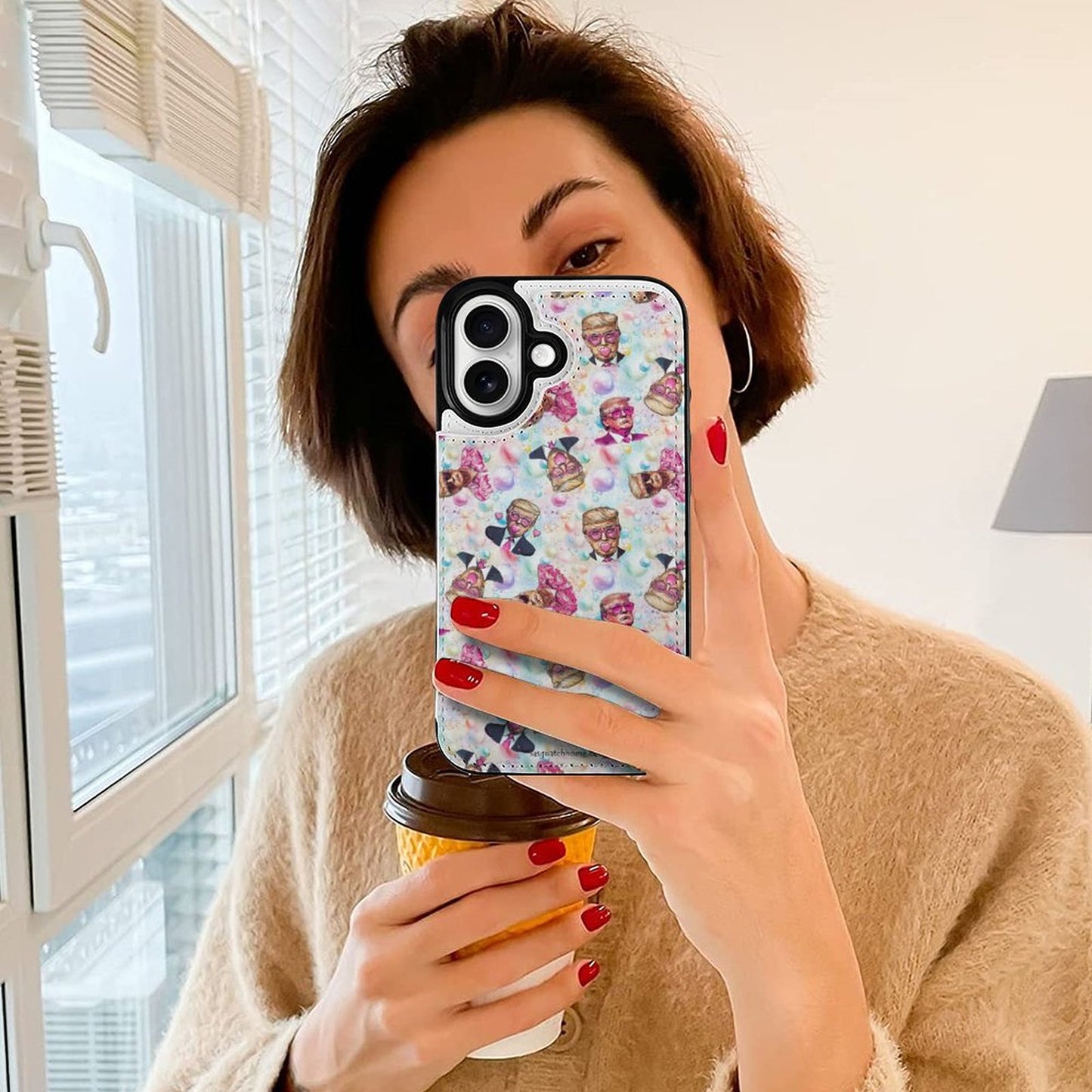 20 Donald Trump Designs, iPhone 16 Faux Leather Wallet Case