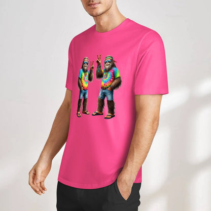 Bigfoot - Sasquatch Hippie Sasquatches Short Sleeve Cotton T-Shirt