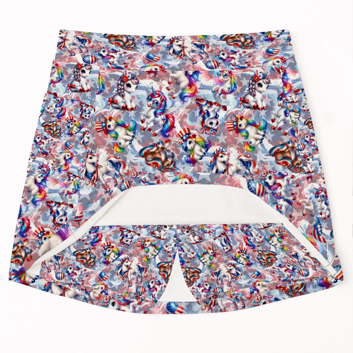 8 Patriotic Designs, Women’s Milk Silk Sports Skorts with Pockets