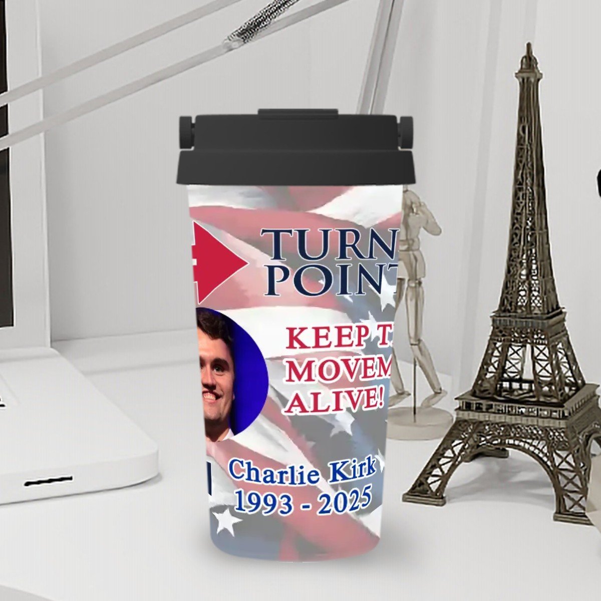 17 oz Insulated Coffee Mug with Lid & Carrying Handle